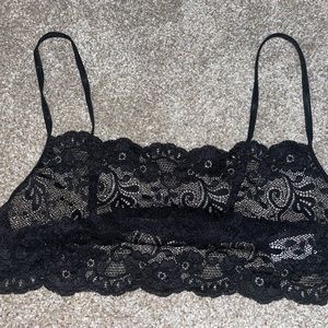 Worn once black lace bra size medium